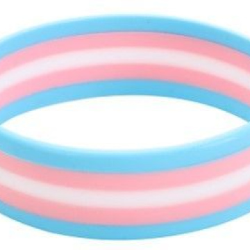 Transgender Colours Silicone Striped Wrist Band