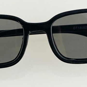 Retro Oval Black Sunglass